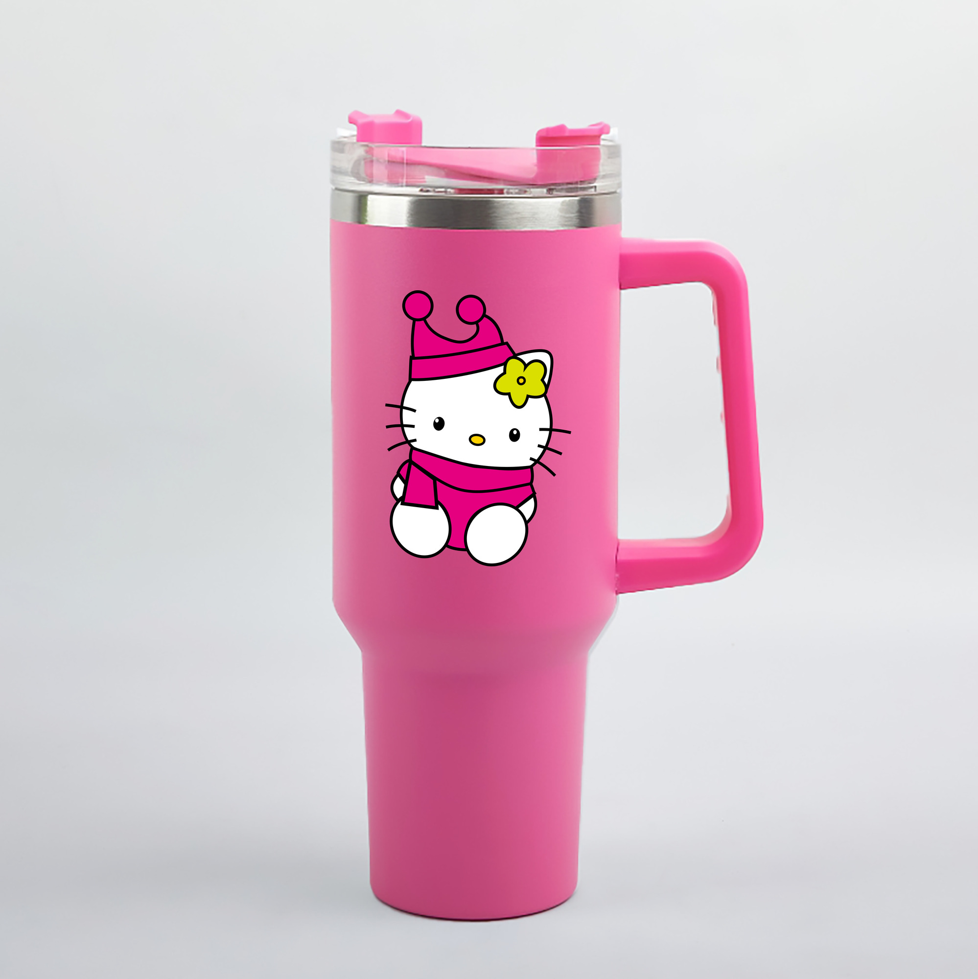 （画像用） Hello Kitty ハローキティ 1200mL車用タンブラー（カラープリント）